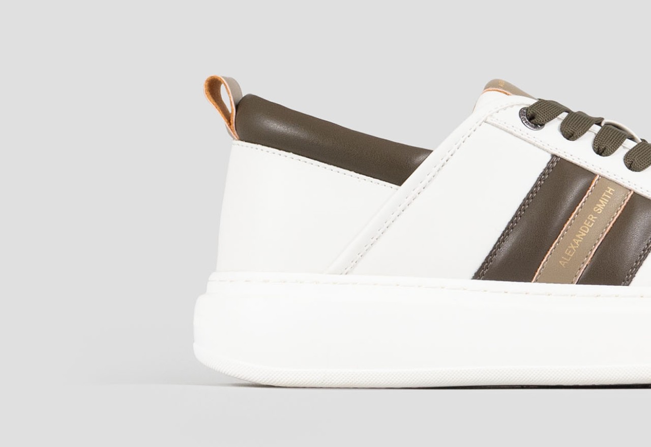 Alexander Smith ECO-WEMBLEY MAN WHITE MILITARY OLIVE In Linea