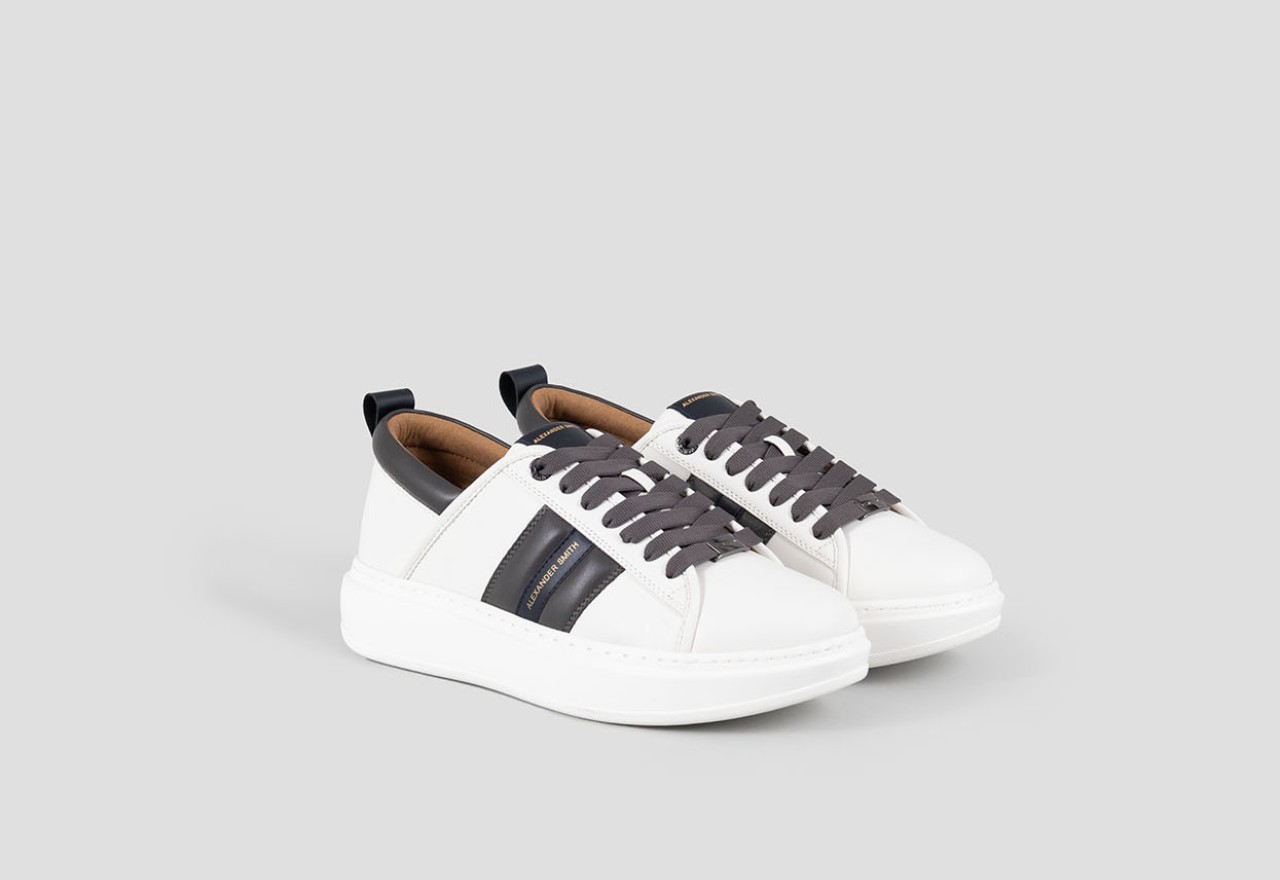 Alexander Smith ECO-WEMBLEY MAN WHITE DARK SMOKE BLUE Nuovo