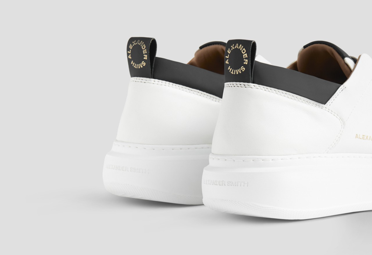 Alexander Smith WEMBLEY SLIP-ON MAN WHITE BLACK Offerta