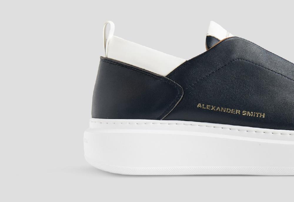 Alexander Smith WEMBLEY SLIP-ON MAN BLUE WHITE Economico