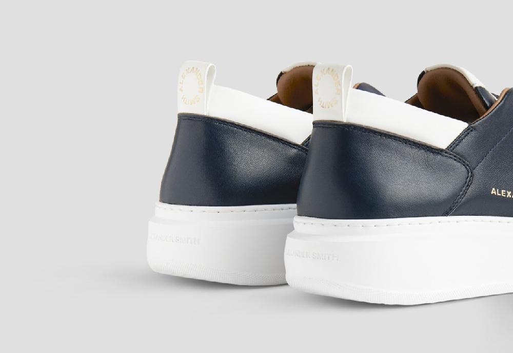 Alexander Smith WEMBLEY SLIP-ON MAN BLUE WHITE Economico
