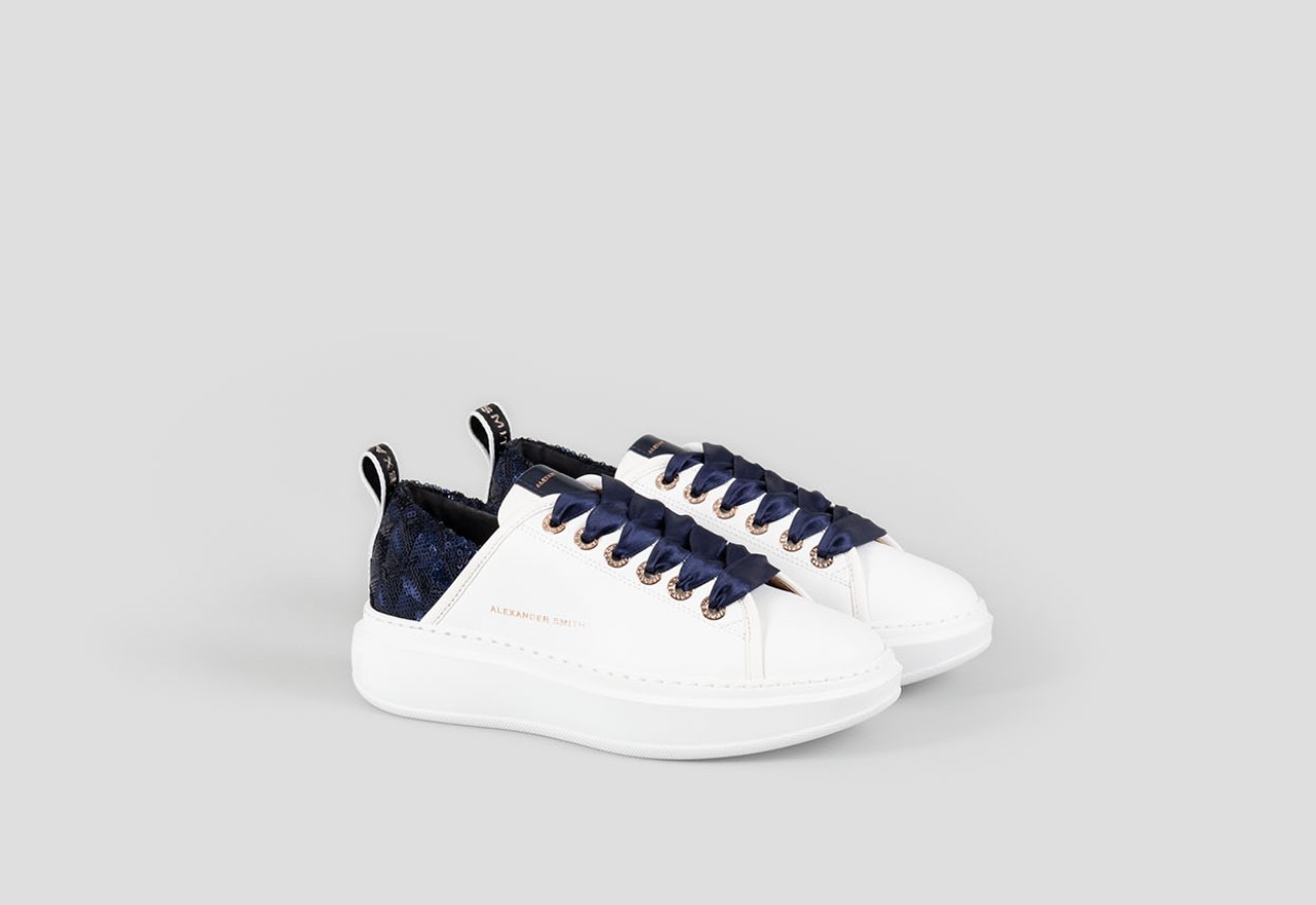 Alexander Smith WEMBLEY WOMAN WHITE BLUE Spedizione Gratuita