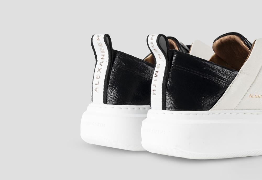 Alexander Smith WEMBLEY SLIP-ON WOMAN WHITE BLACK I Più Venduti