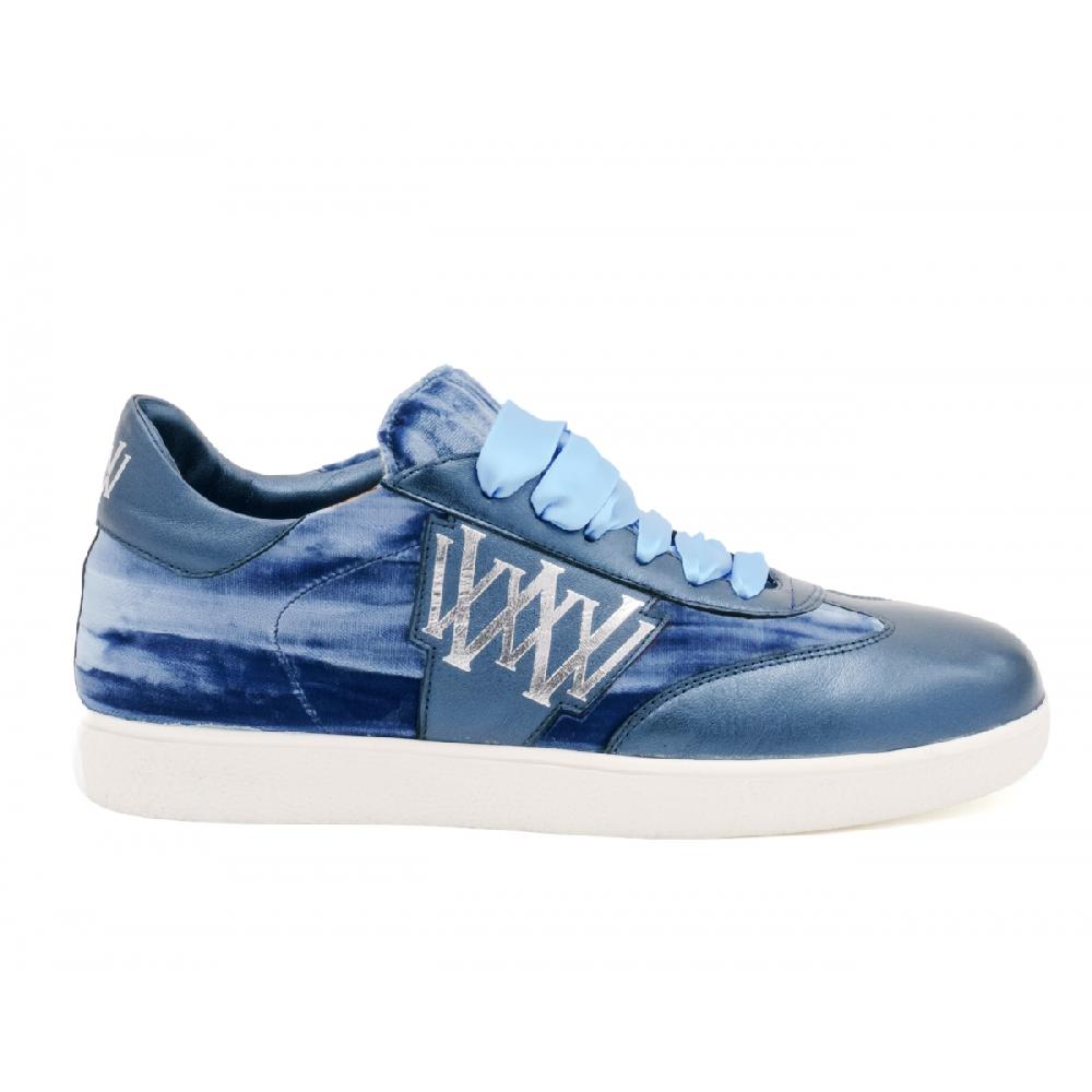 Amalfi by rangoni Sneakers Valetta velluto blu Novità