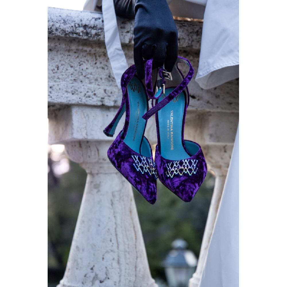 Amalfi by rangoni Décolleté Sunrise in velluto viola Presa