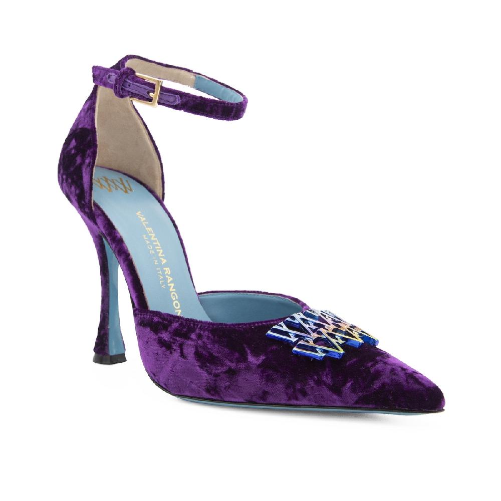 Amalfi by rangoni Décolleté Sunrise in velluto viola Presa