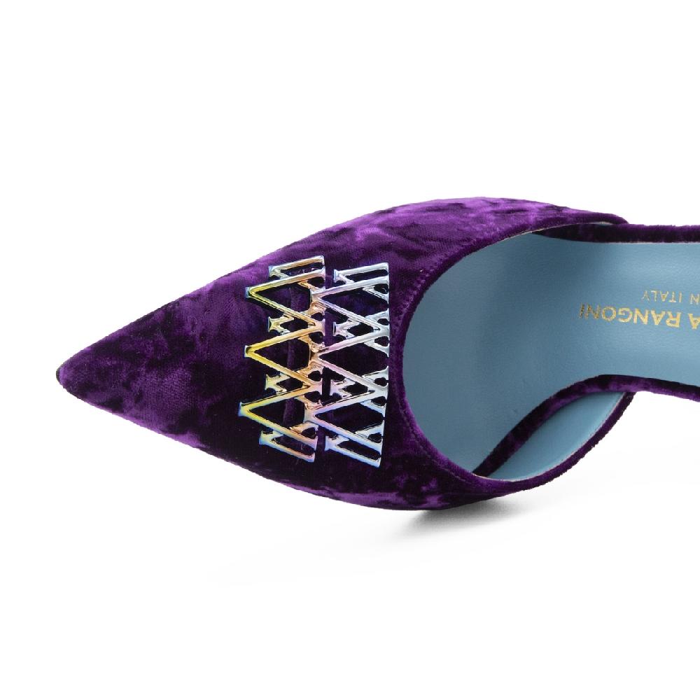 Amalfi by rangoni Décolleté Sunrise in velluto viola Presa