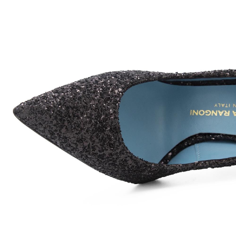 Amalfi by rangoni Décolleté Semplice in glitter nero Economico