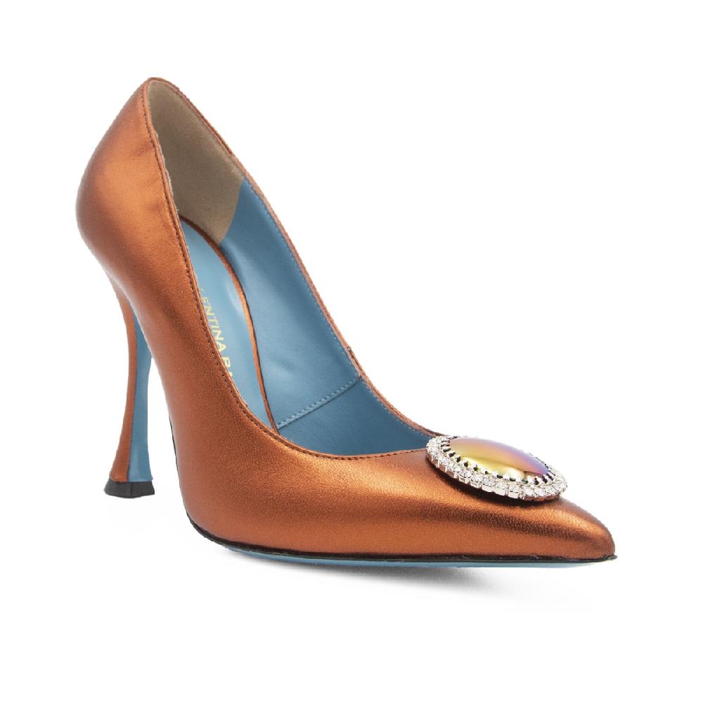 Amalfi by rangoni Décolleté Splendida in pelle metallica Outlet