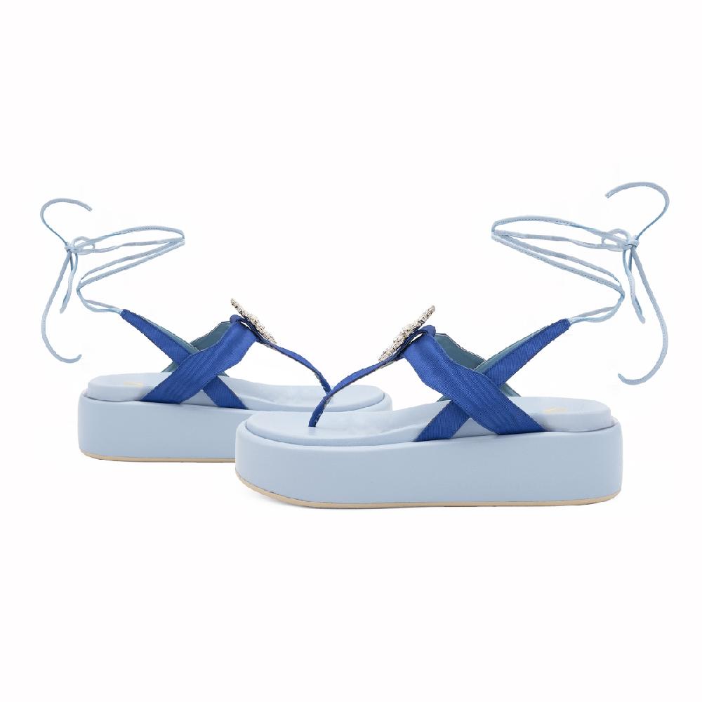 Amalfi by rangoni Sandalo piattaforma Capri blu I Più Venduti