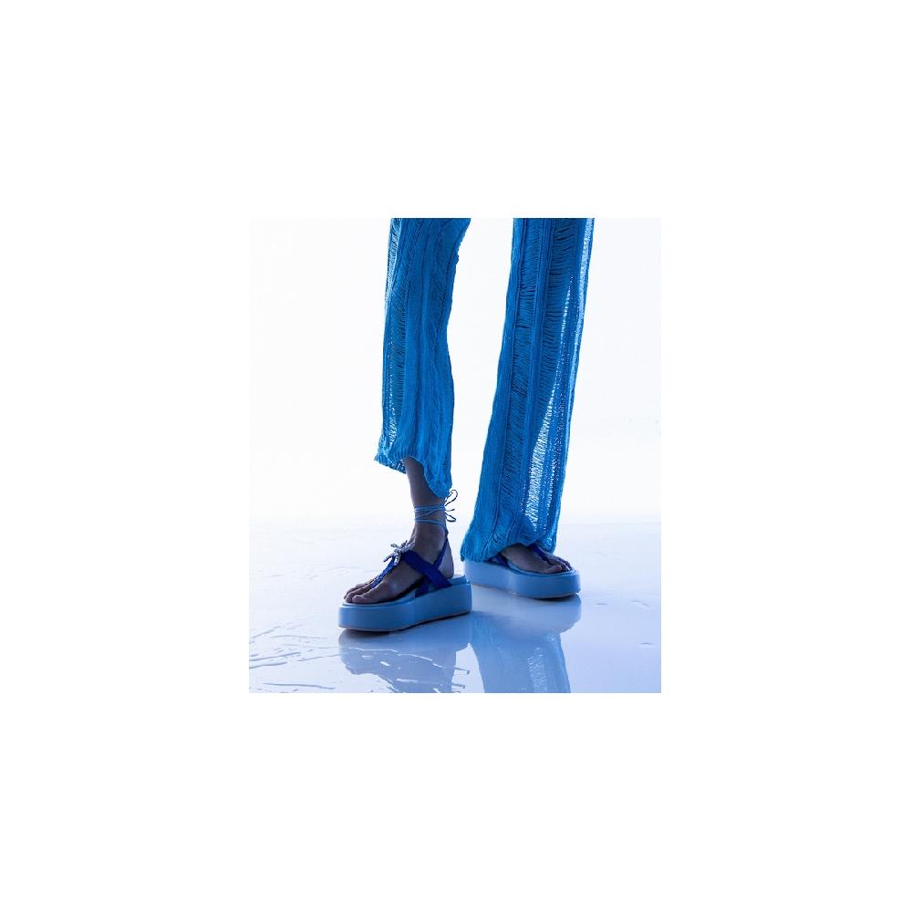 Amalfi by rangoni Sandalo piattaforma Capri blu I Più Venduti