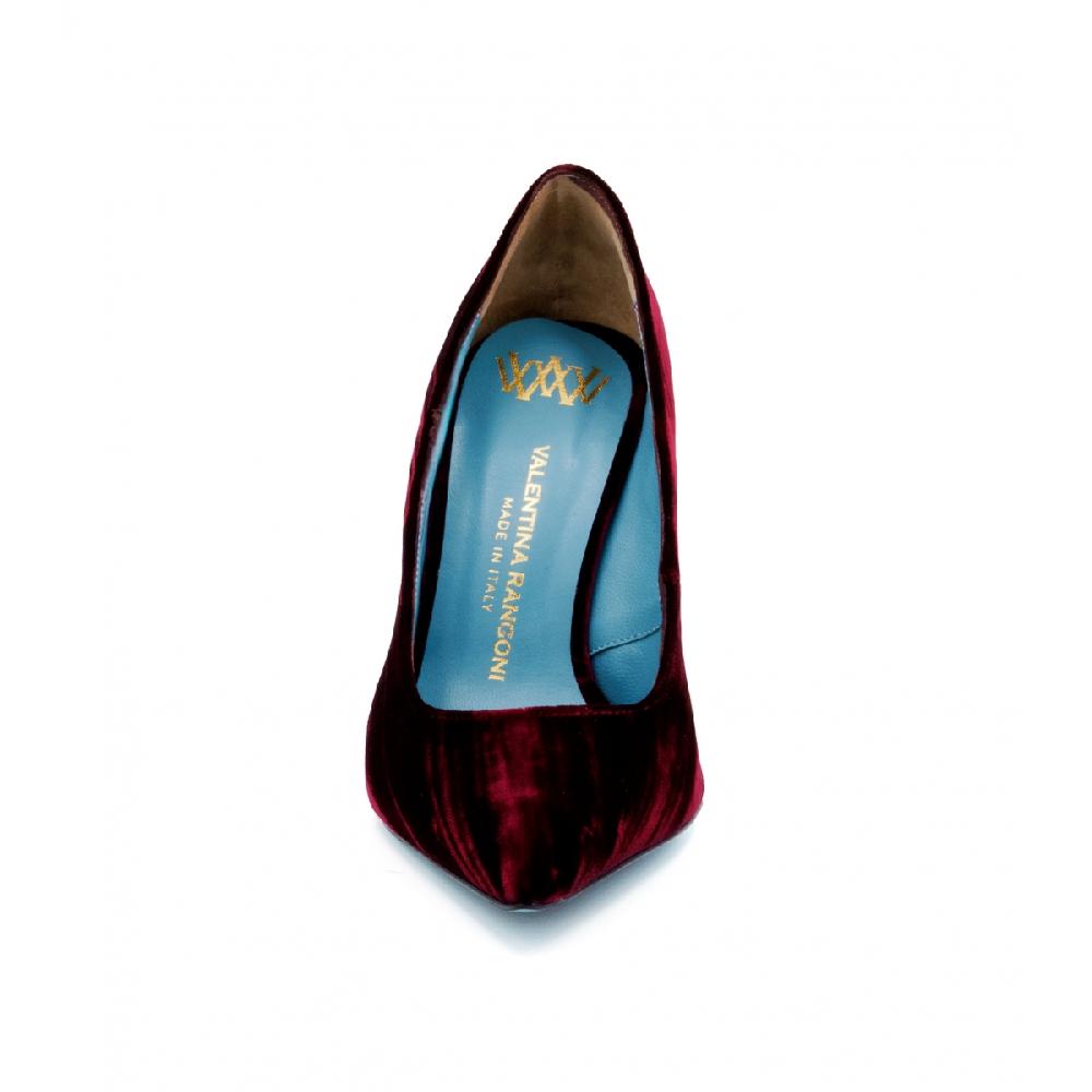 Amalfi by rangoni Décolleté Simply in velluto rosso 2025