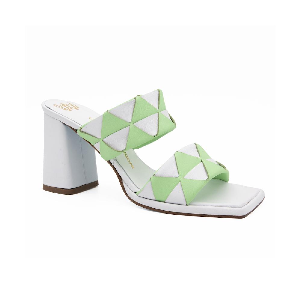 Amalfi by rangoni Sandali Luppolo verde e bianco Shopping Online