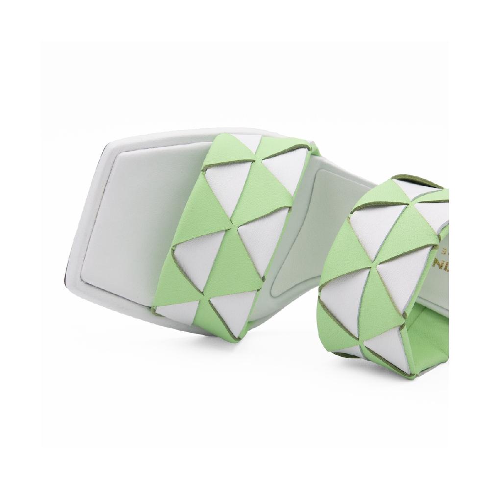 Amalfi by rangoni Sandali Luppolo verde e bianco Shopping Online