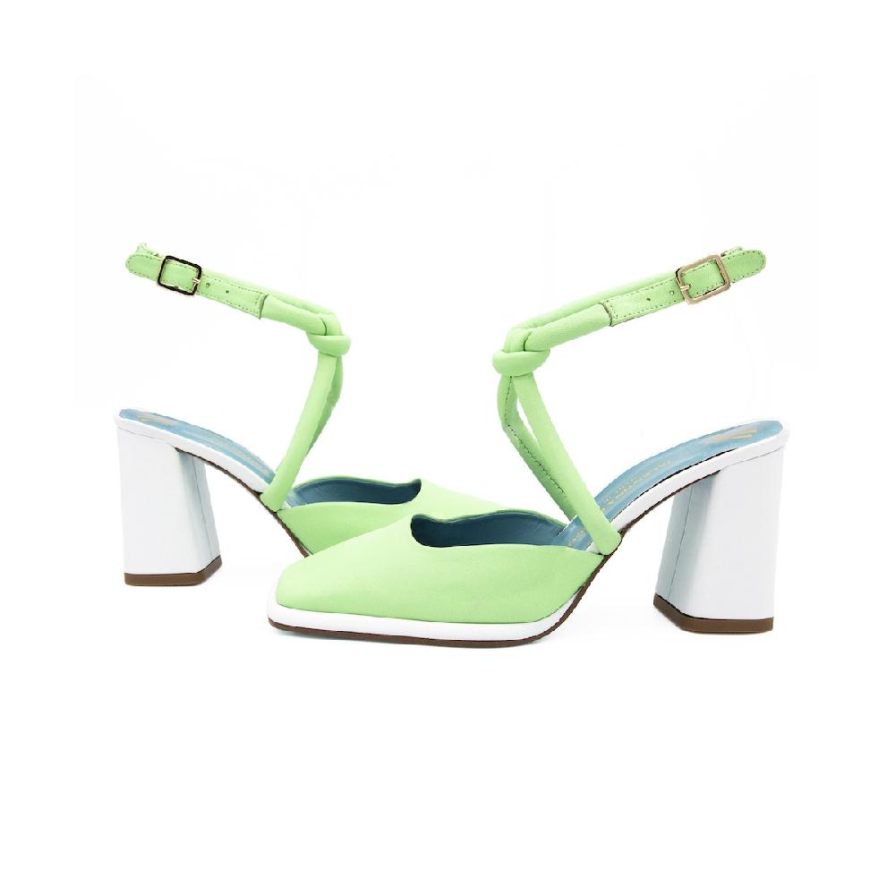 Amalfi by rangoni Décolleté slingback Elba verde Prezzo Ridotto