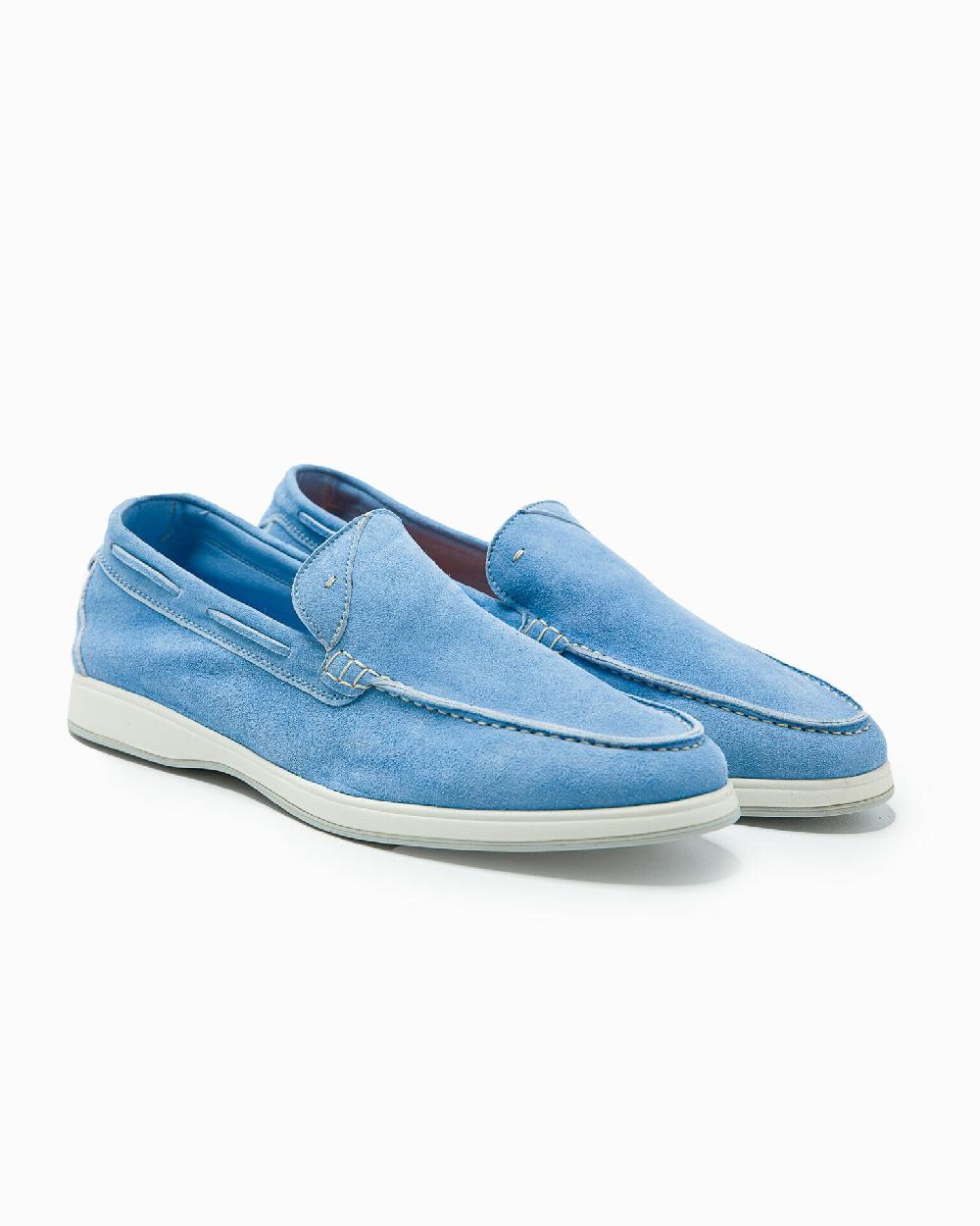 Andrea ventura MOCASSINO AQUARIVA ISEO IN SUEDE AZZURRO Nuova
