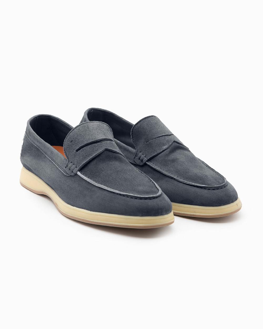 Andrea ventura Mocassino Aquariva 80 in suede night blue Italia