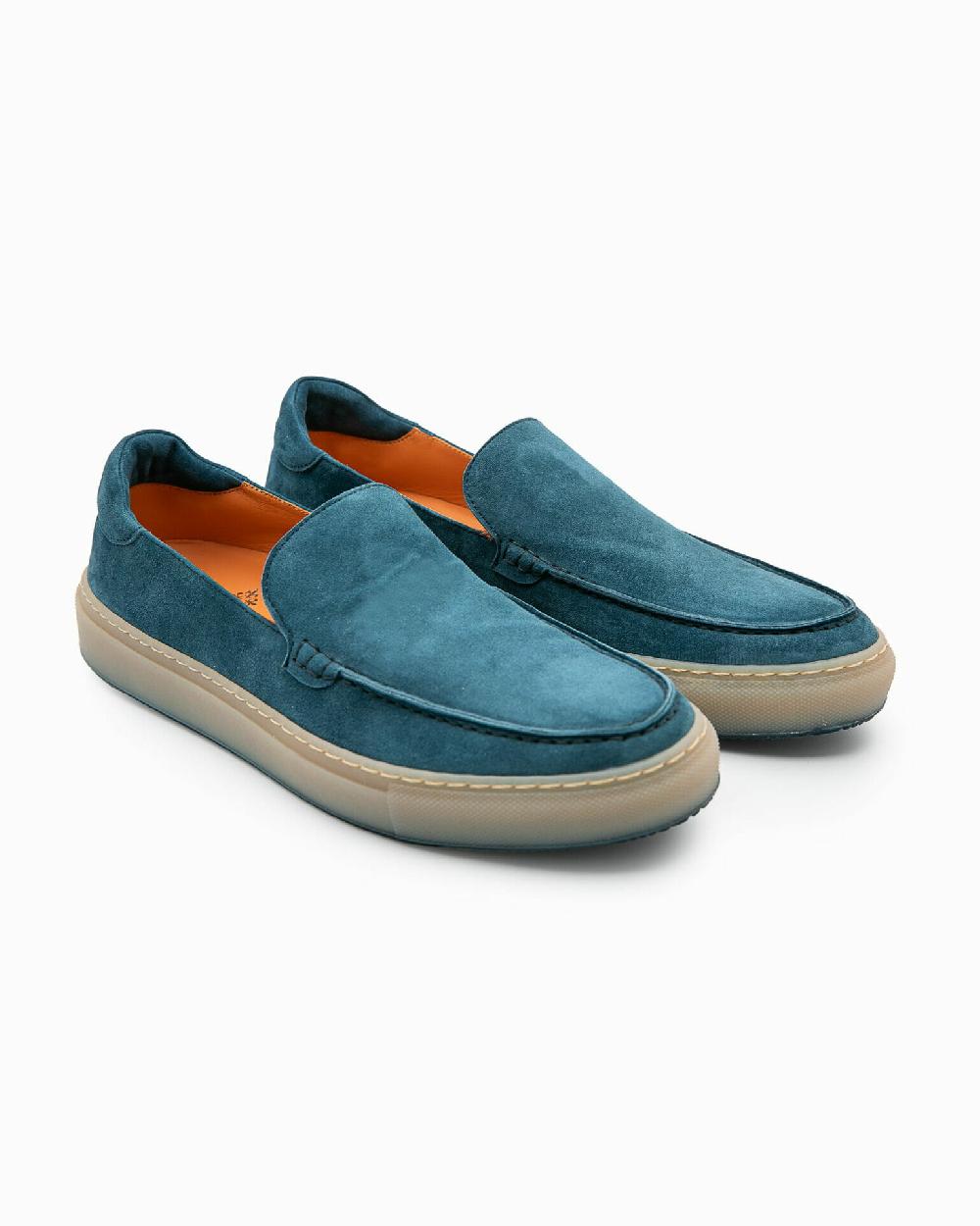 Andrea ventura Casual sneaker PF Ponza in suede bois blue Vendita