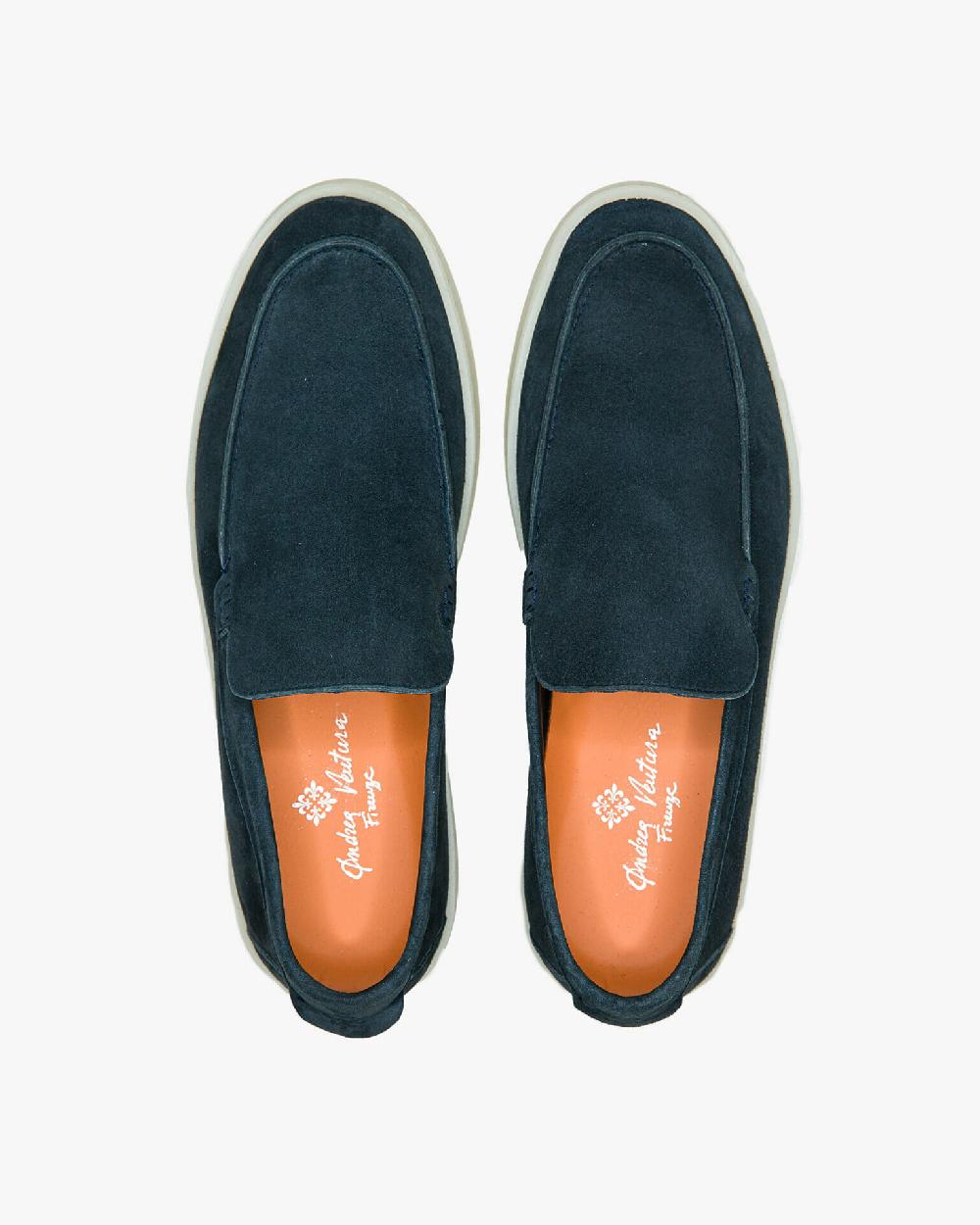 Andrea ventura MOCASSINO ST BARTH LS IN SUEDE ECLIPSE BLUE Negozi Online