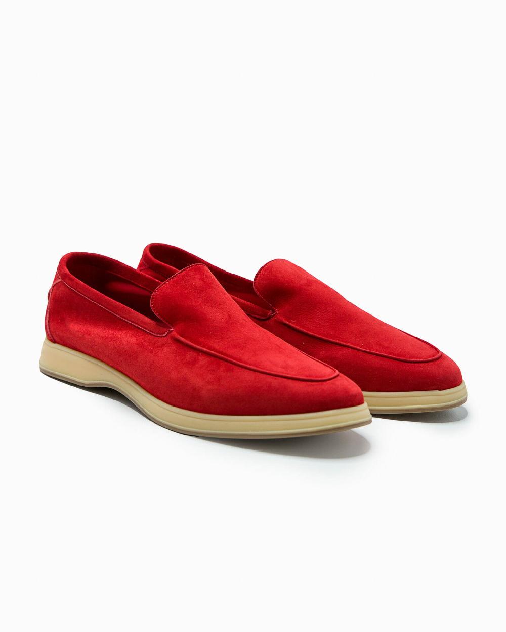 Andrea ventura MOCASSINO DONNA AQ-D COAST IN SUEDE ROSSO Soddisfazione Garantita