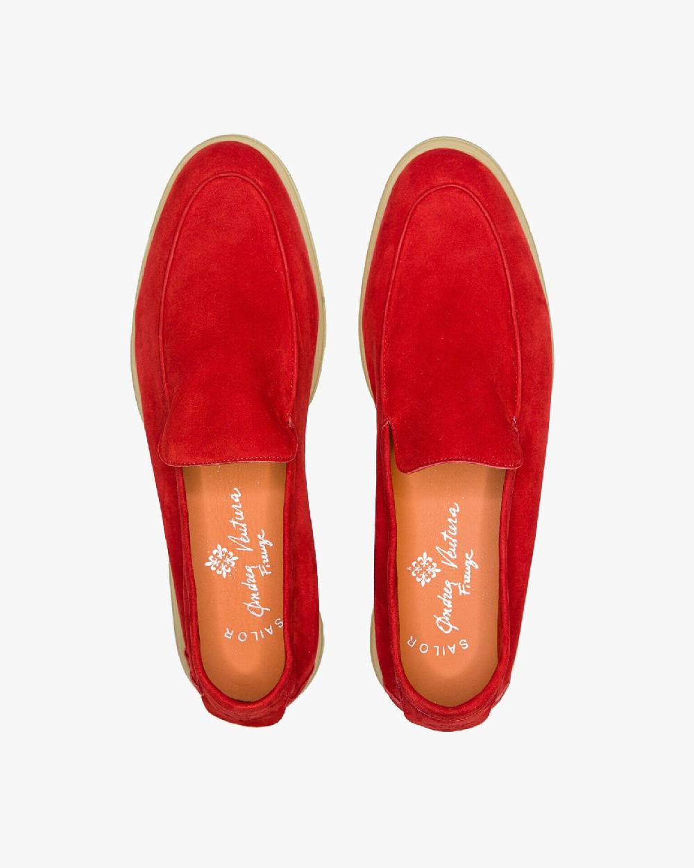 Andrea ventura MOCASSINO DONNA AQ-D COAST IN SUEDE ROSSO Soddisfazione Garantita
