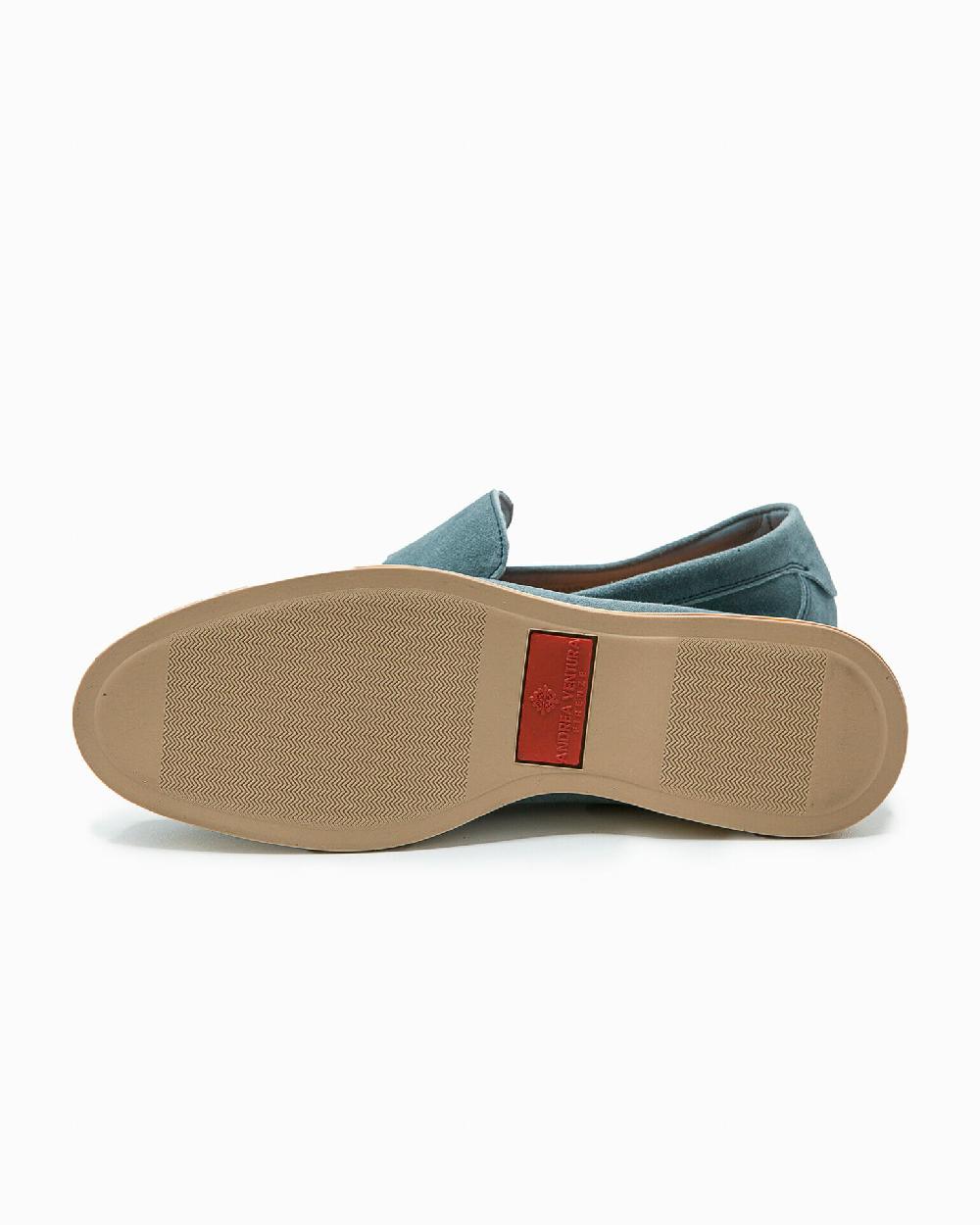Andrea ventura MOCASSINO DONNA AQUARIVA-D 90 IN SUEDE BOY GREY BLUE Qualità Garantita