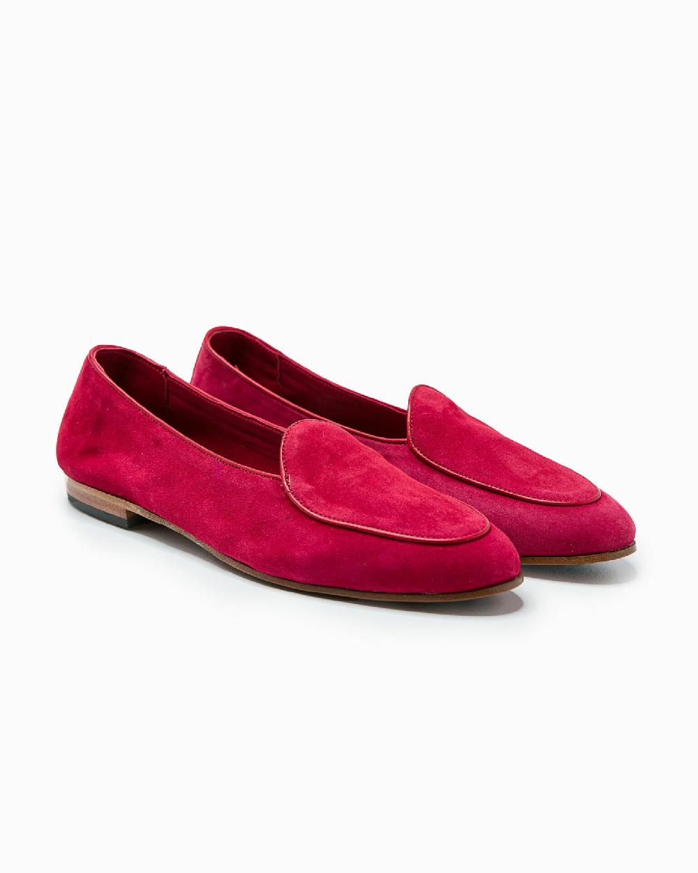 Andrea ventura MOCASSINO DONNA BELGIAN-D LS IN SUEDE ROSSO RUBINO Economico