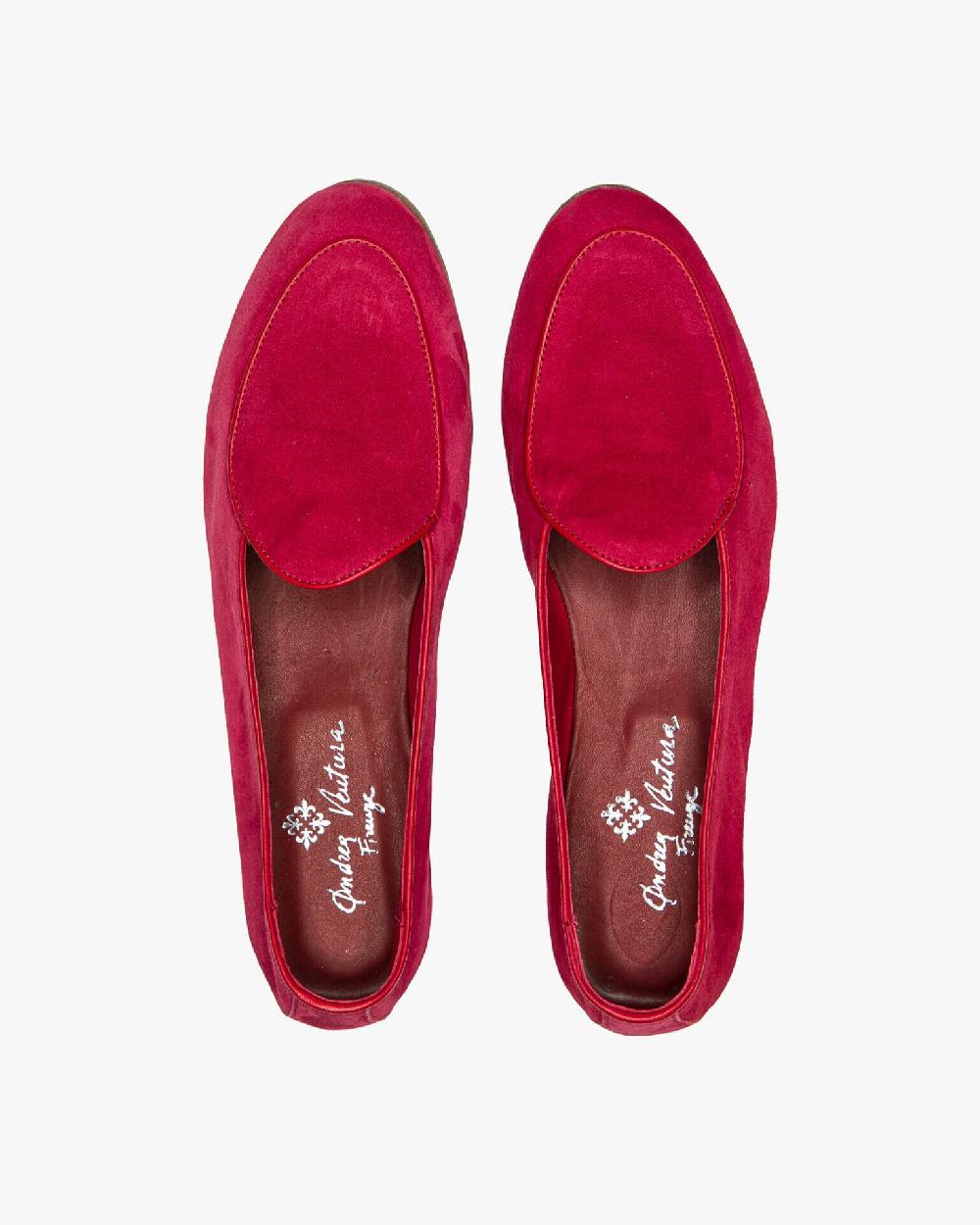 Andrea ventura MOCASSINO DONNA BELGIAN-D LS IN SUEDE ROSSO RUBINO Economico