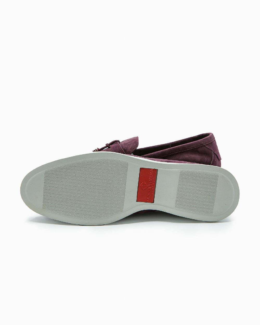 Andrea ventura Mocassino senza lacci con charms color argento Aq-D BEACH-CHARMS1 in suede color mattone Affare Del Giorno