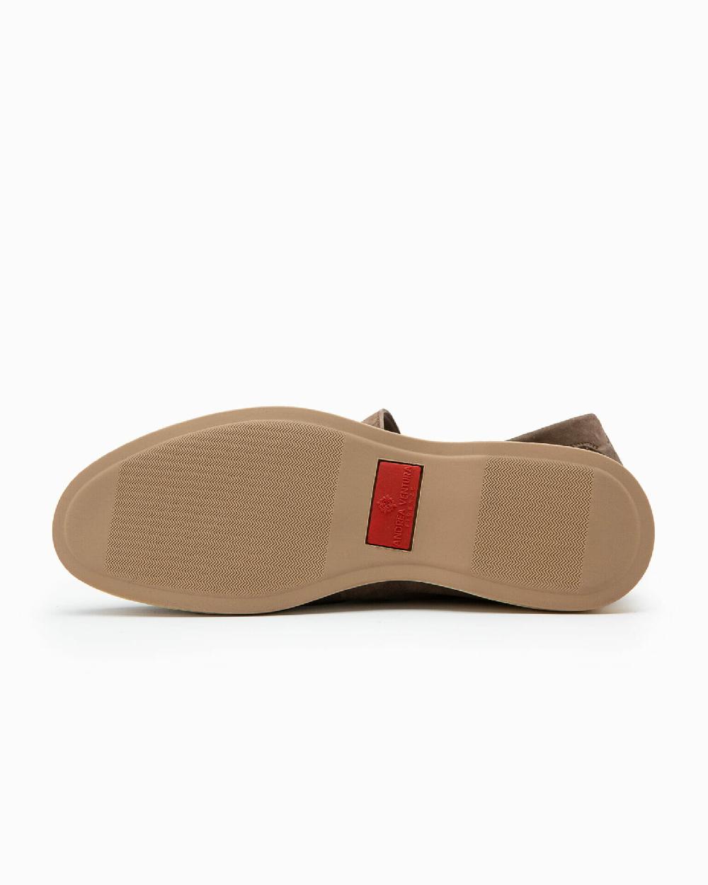 Andrea ventura Mocassino senza lacci con charms color argento Aq-D BEACH-CHARMS1 in suede color park avenue Sottocosto
